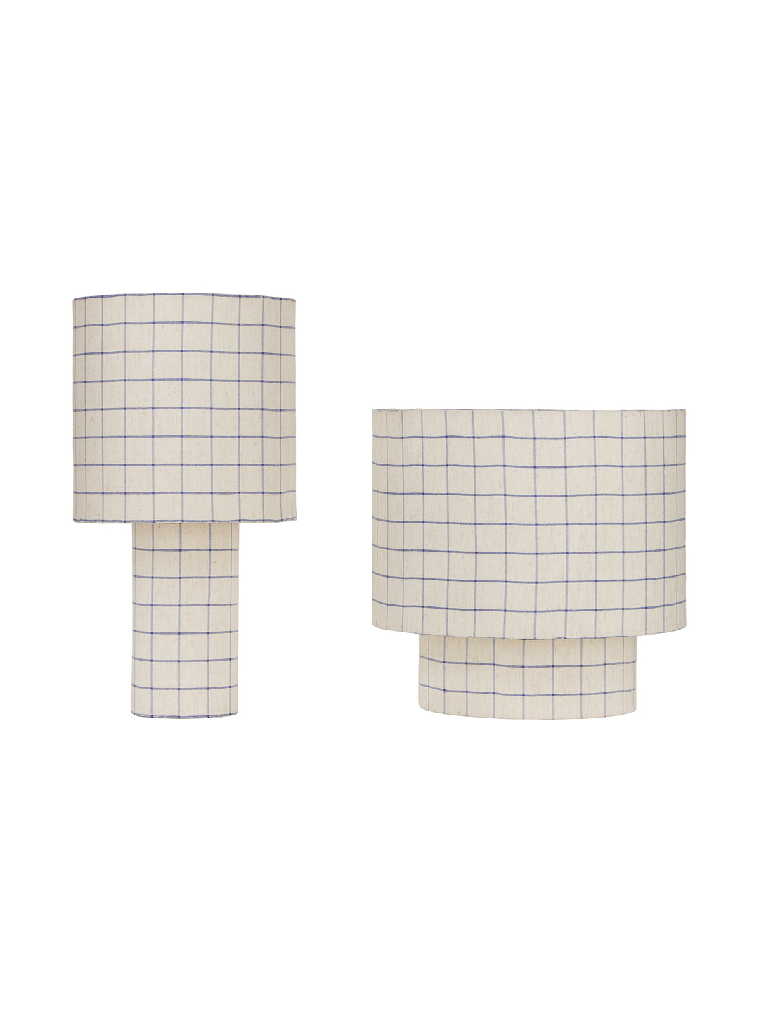 Marlow Blue Check Linen Table Lamp