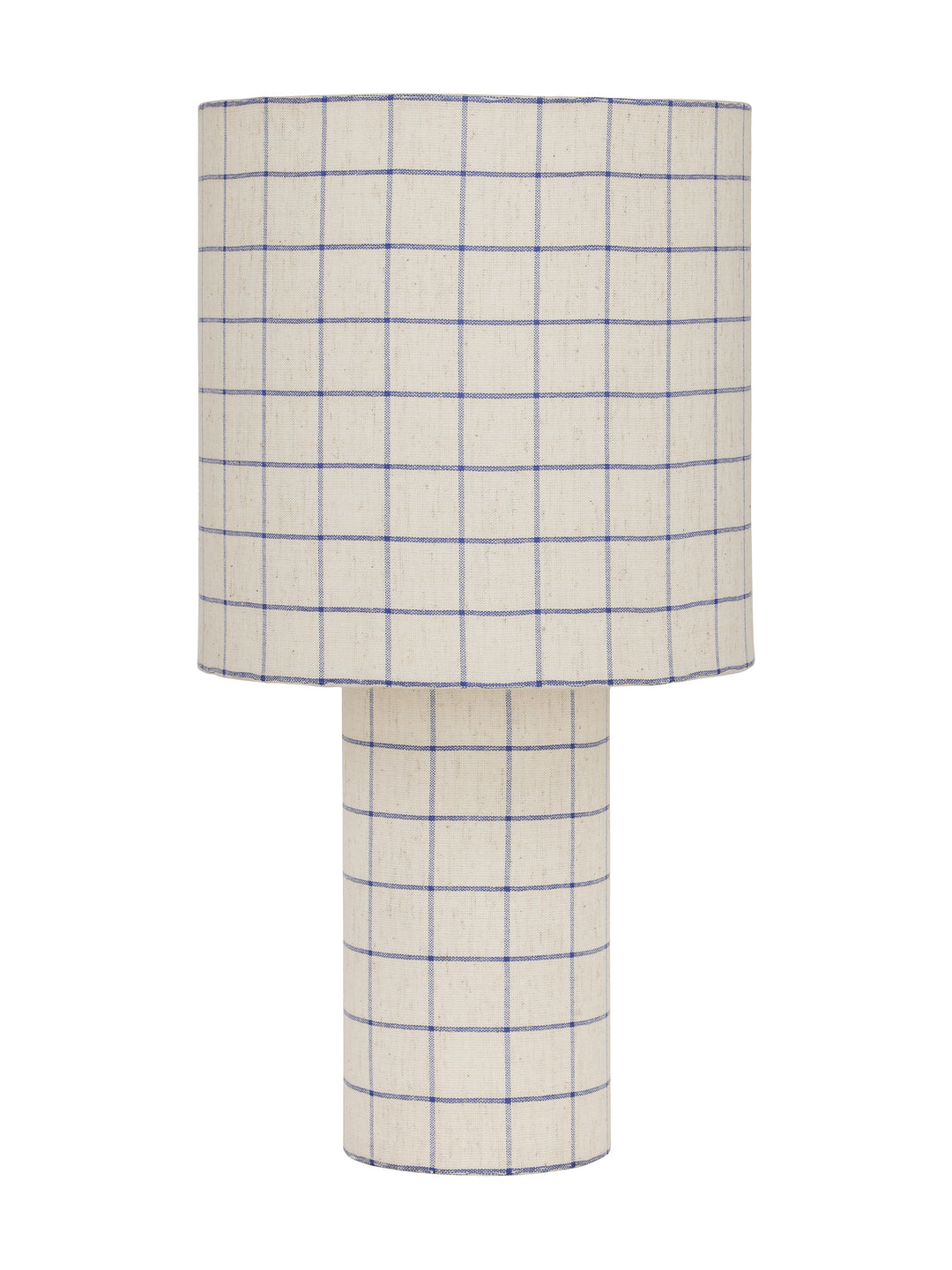 Marlow Blue Check Linen Table Lamp
