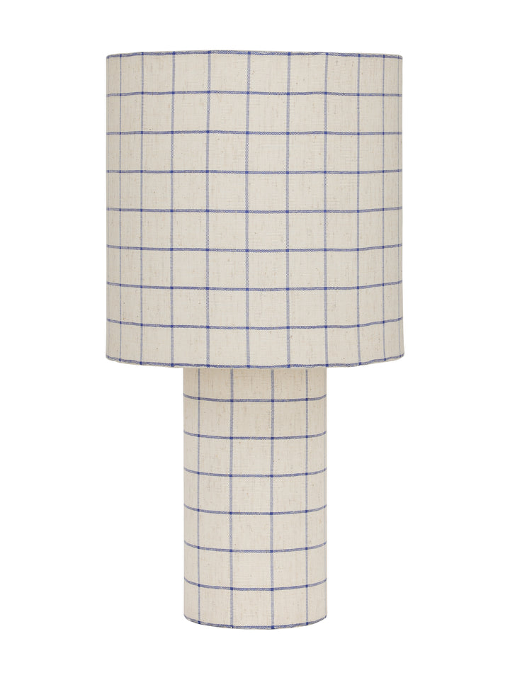 Marlow Blue Check Linen Table Lamp