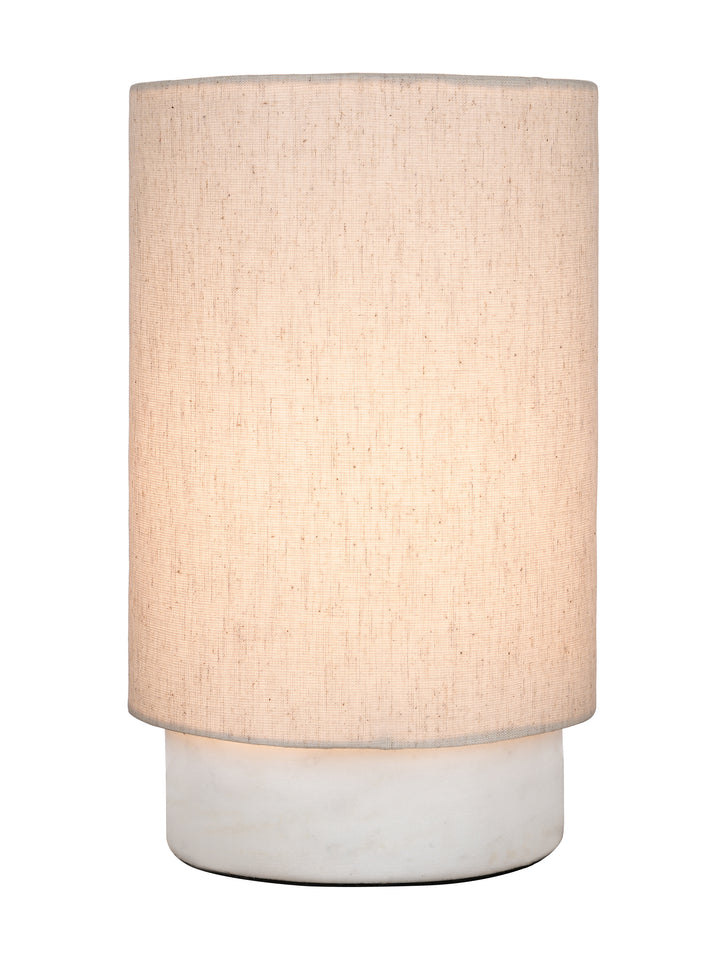 Tawny Marble & Linen Table Lamp
