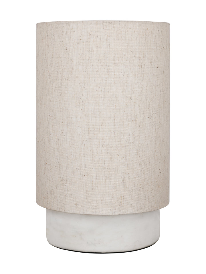 Tawny Marble & Linen Table Lamp