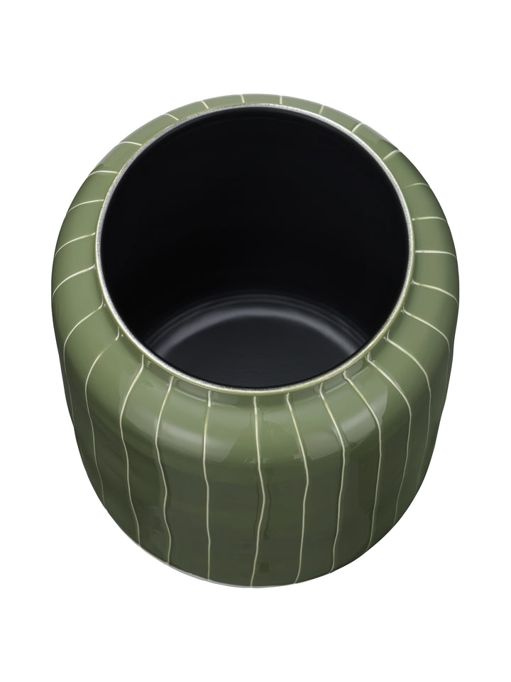 Alvera Stripe Enamel Vase