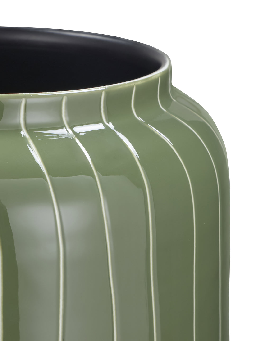 Alvera Stripe Enamel Vase