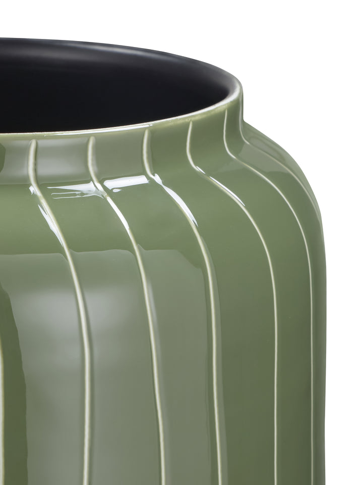 Alvera Stripe Enamel Vase