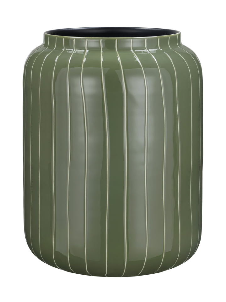 Alvera Stripe Enamel Vase