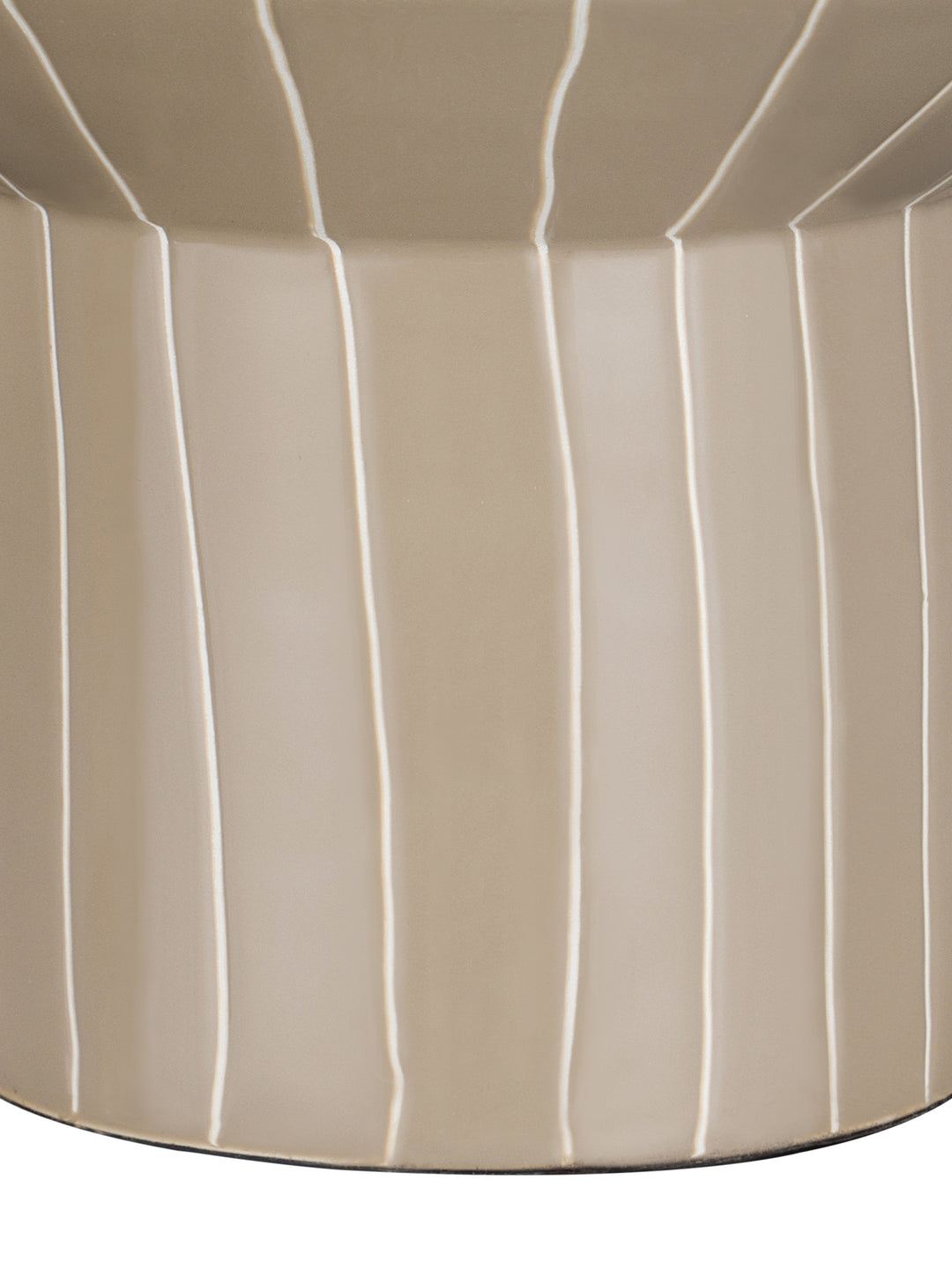 Alvera Beige Stripe Enamel Vase