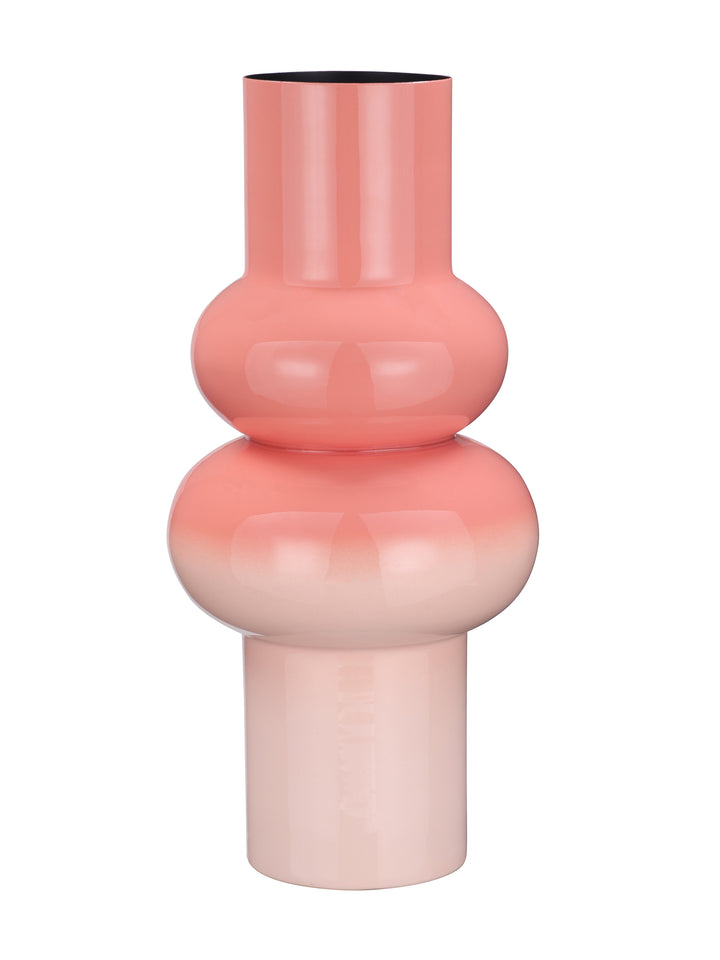 Velenor Gradient Pink Stripe Enamel Vase