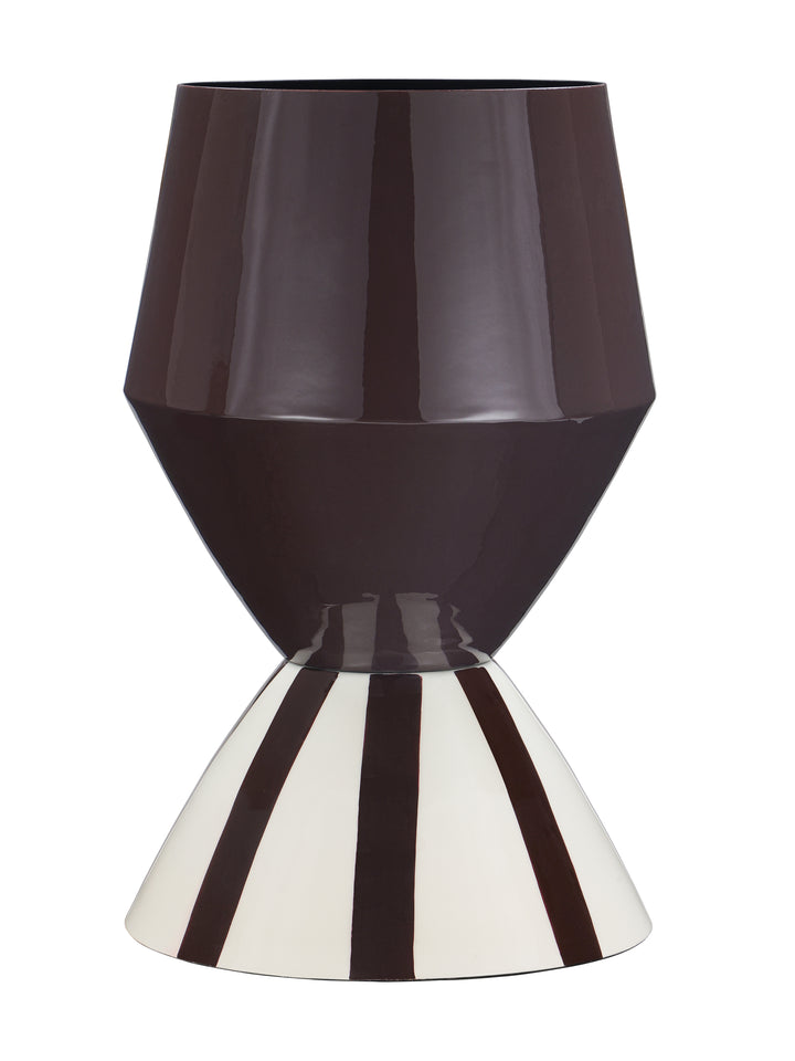 Glenton Two-Tone  Hourglass Enamel Vase