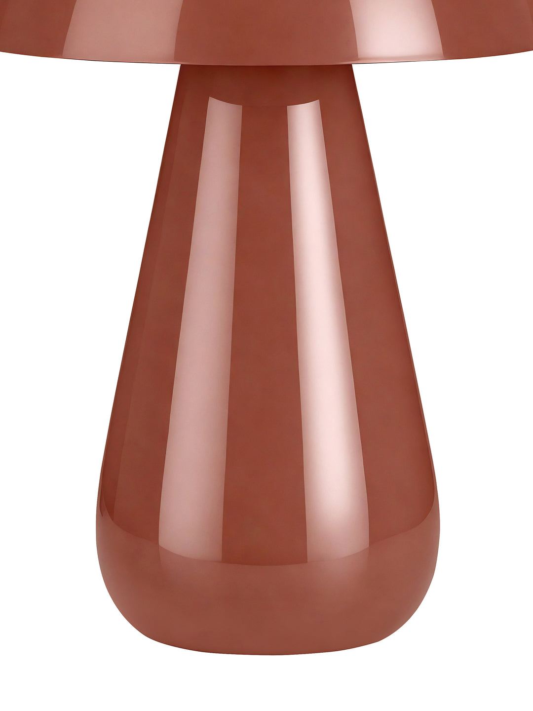 Orvelle Gloss Dome Table Lamp - Burgundy