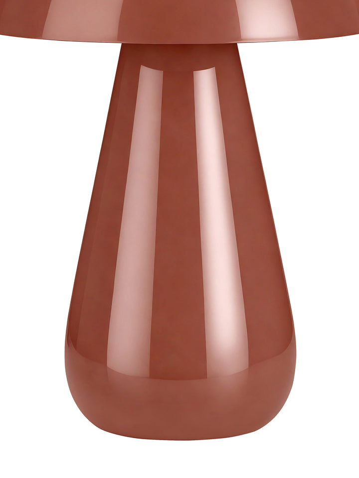Orvelle Gloss Dome Table Lamp - Burgundy