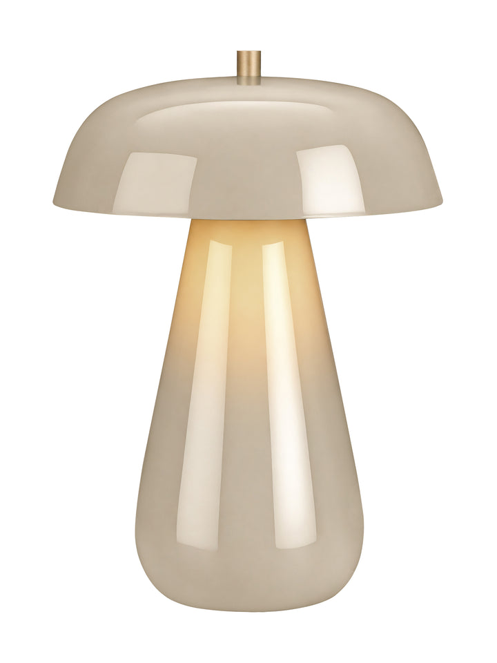 Orvelle Gloss Dome Table Lamp - Beige