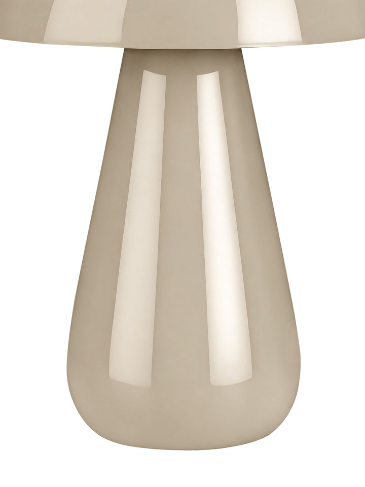 Orvelle Gloss Dome Table Lamp - Beige