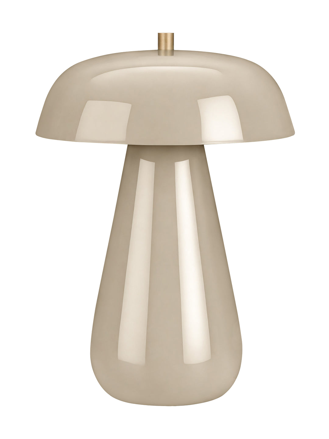 Orvelle Gloss Dome Table Lamp - Beige