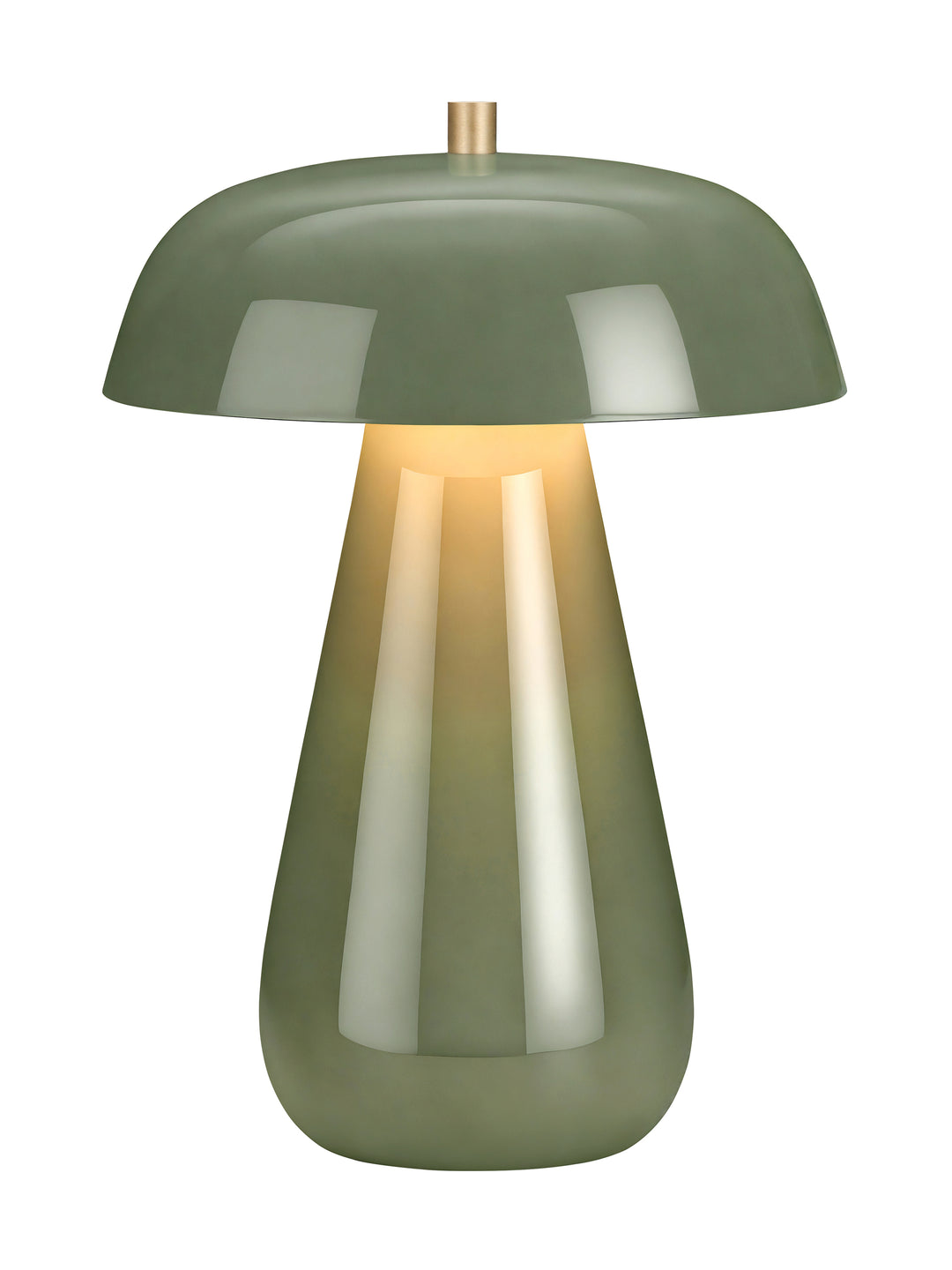 Orvelle Gloss Dome Table Lamp - green