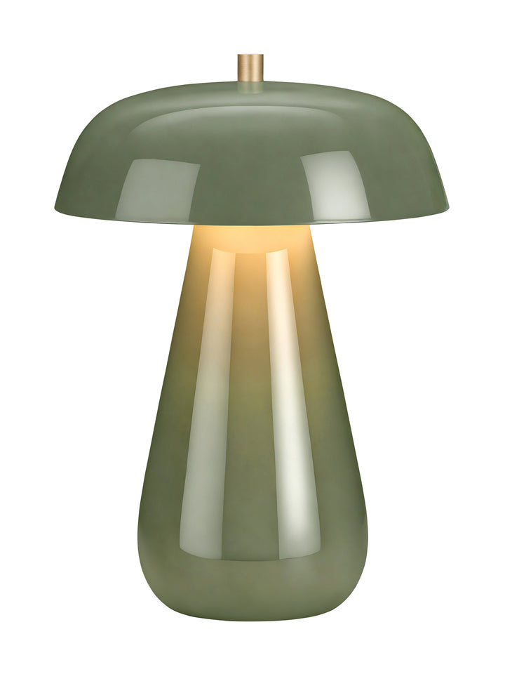 Orvelle Gloss Dome Table Lamp - green