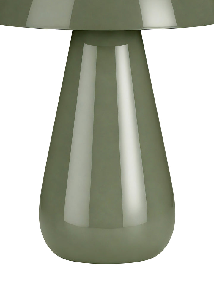 Orvelle Gloss Dome Table Lamp - green