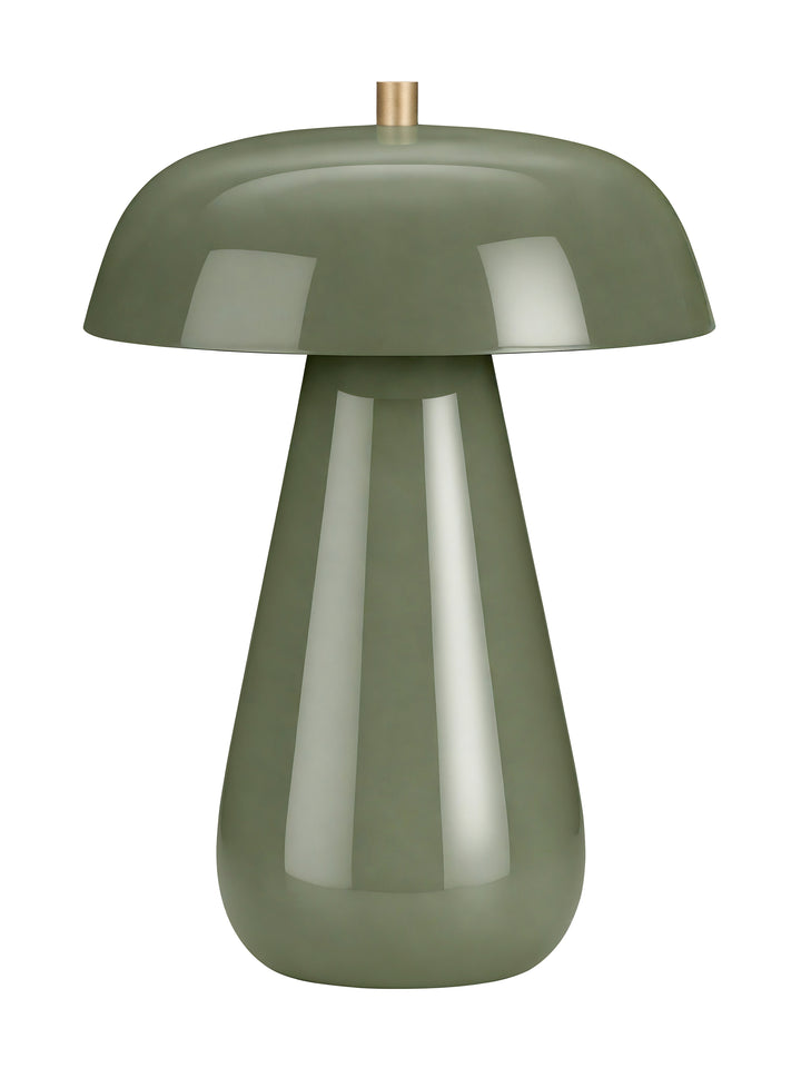 Orvelle Gloss Dome Table Lamp - green