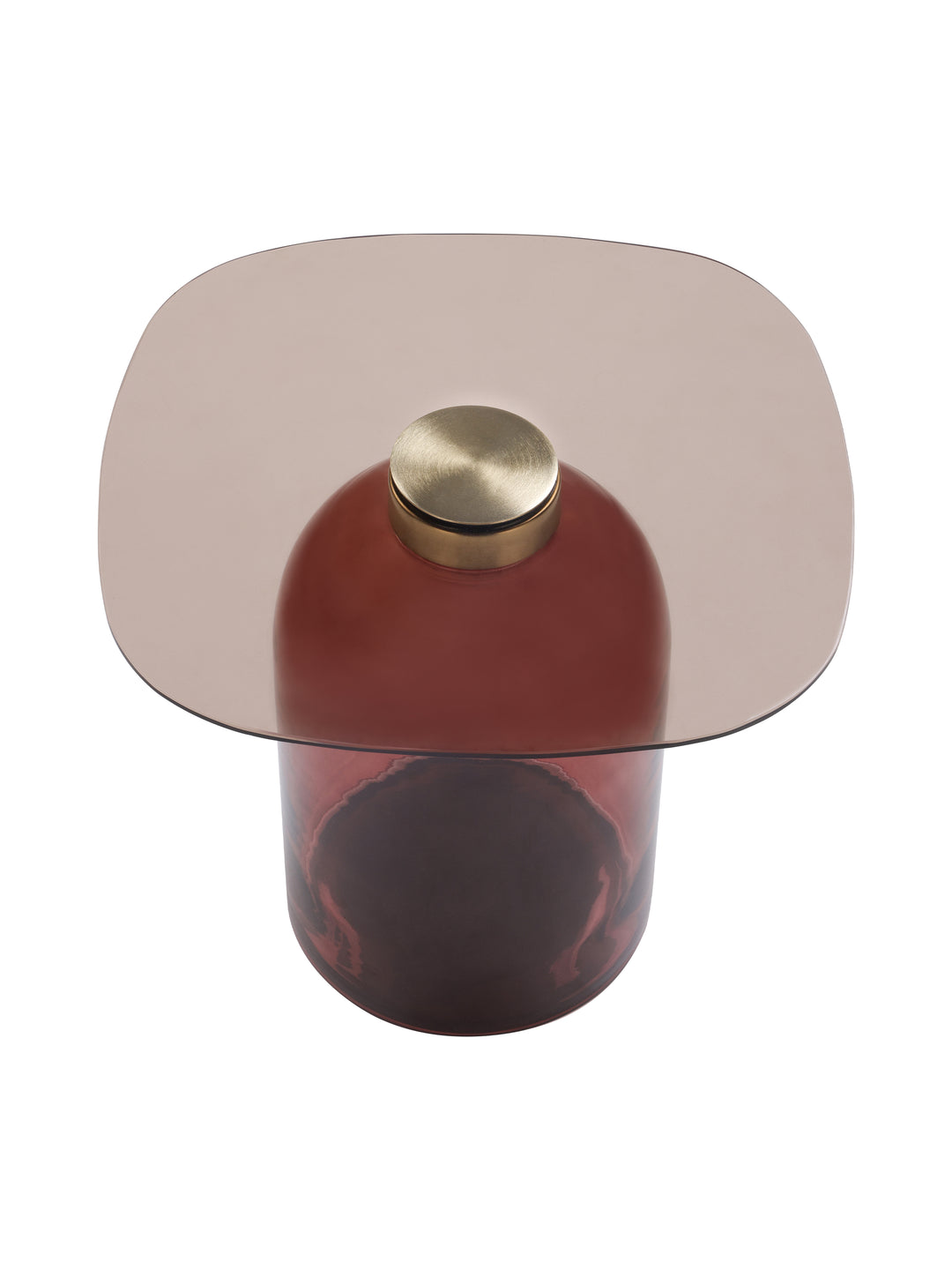 Velune Smoked & Amber Glass Side Table