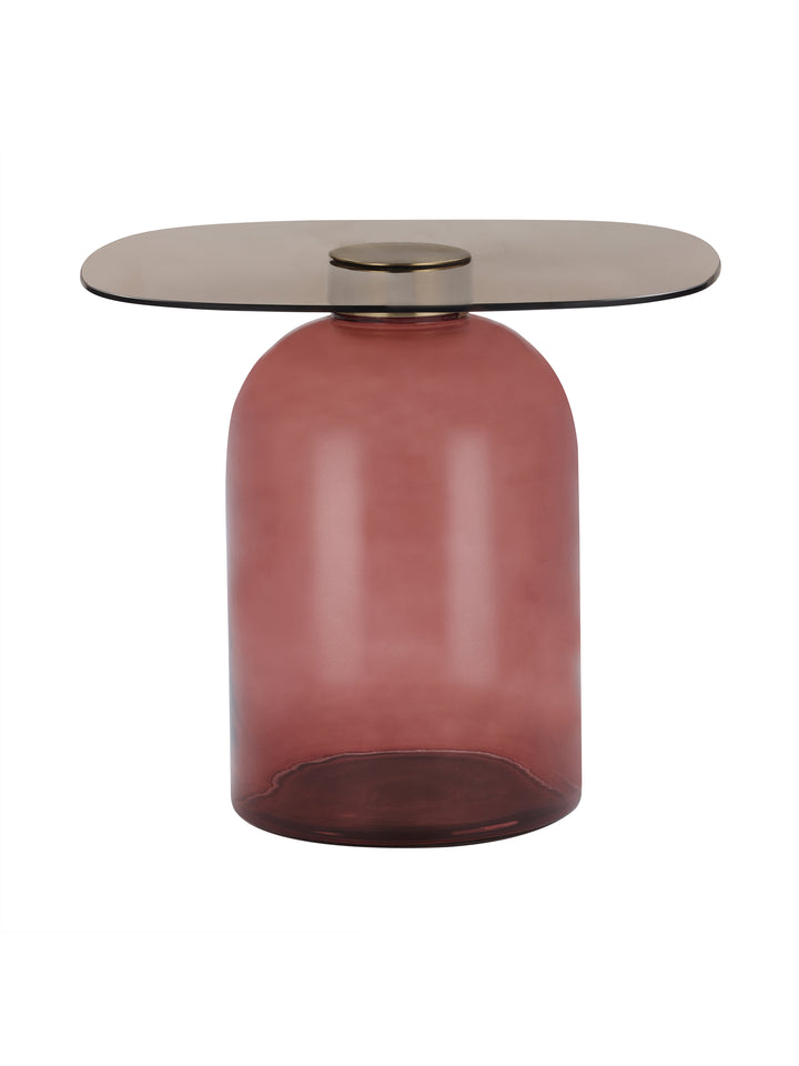 Velune Smoked & Amber Glass Side Table