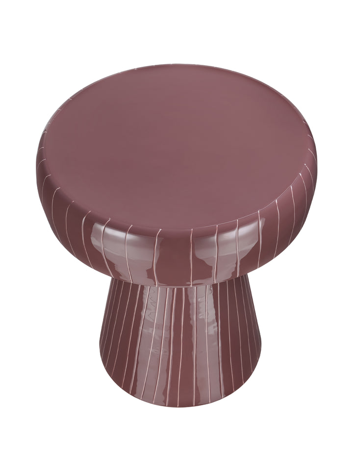 Alvera Dusty Mauve Enamel Side Table