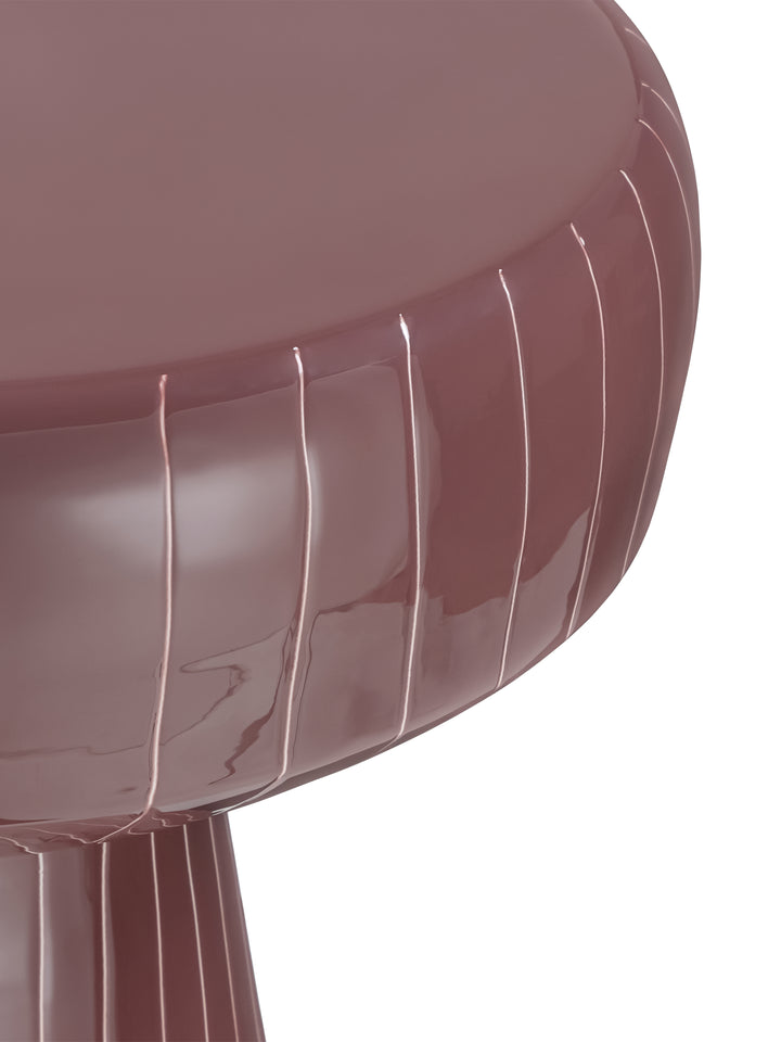 Alvera Dusty Mauve Enamel Side Table