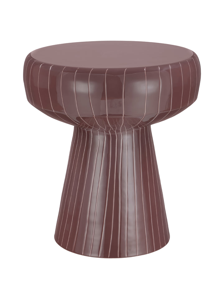 Alvera Dusty Mauve Enamel Side Table