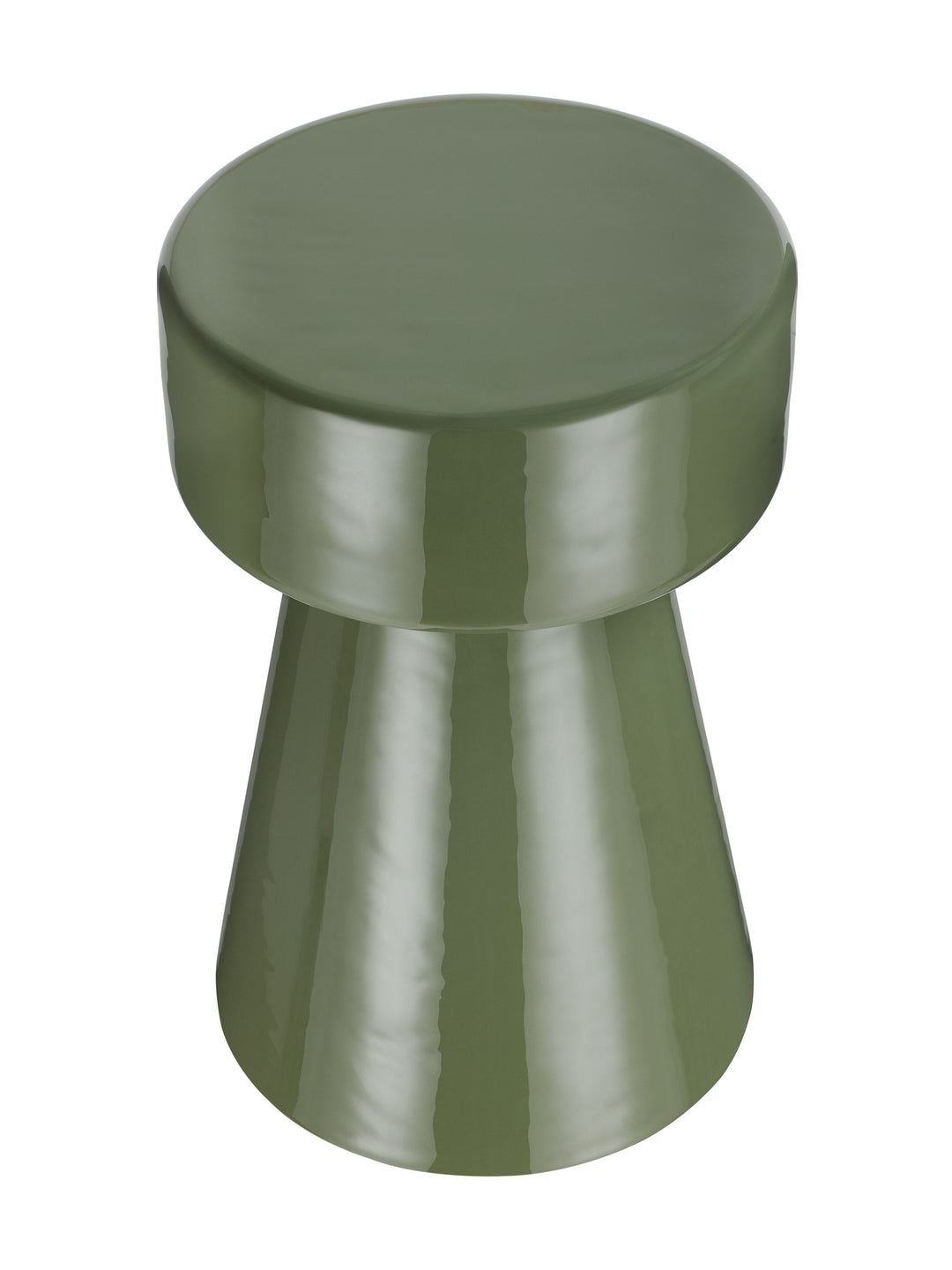 Alvera Green Enamel Side Table