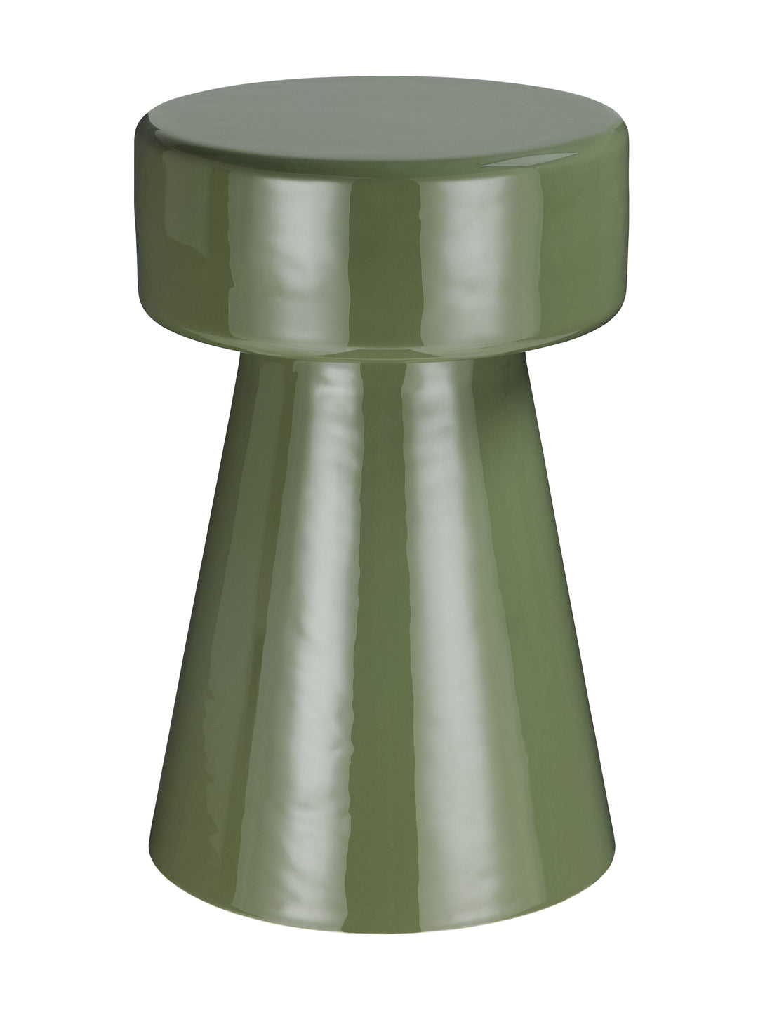 Alvera Green Enamel Side Table