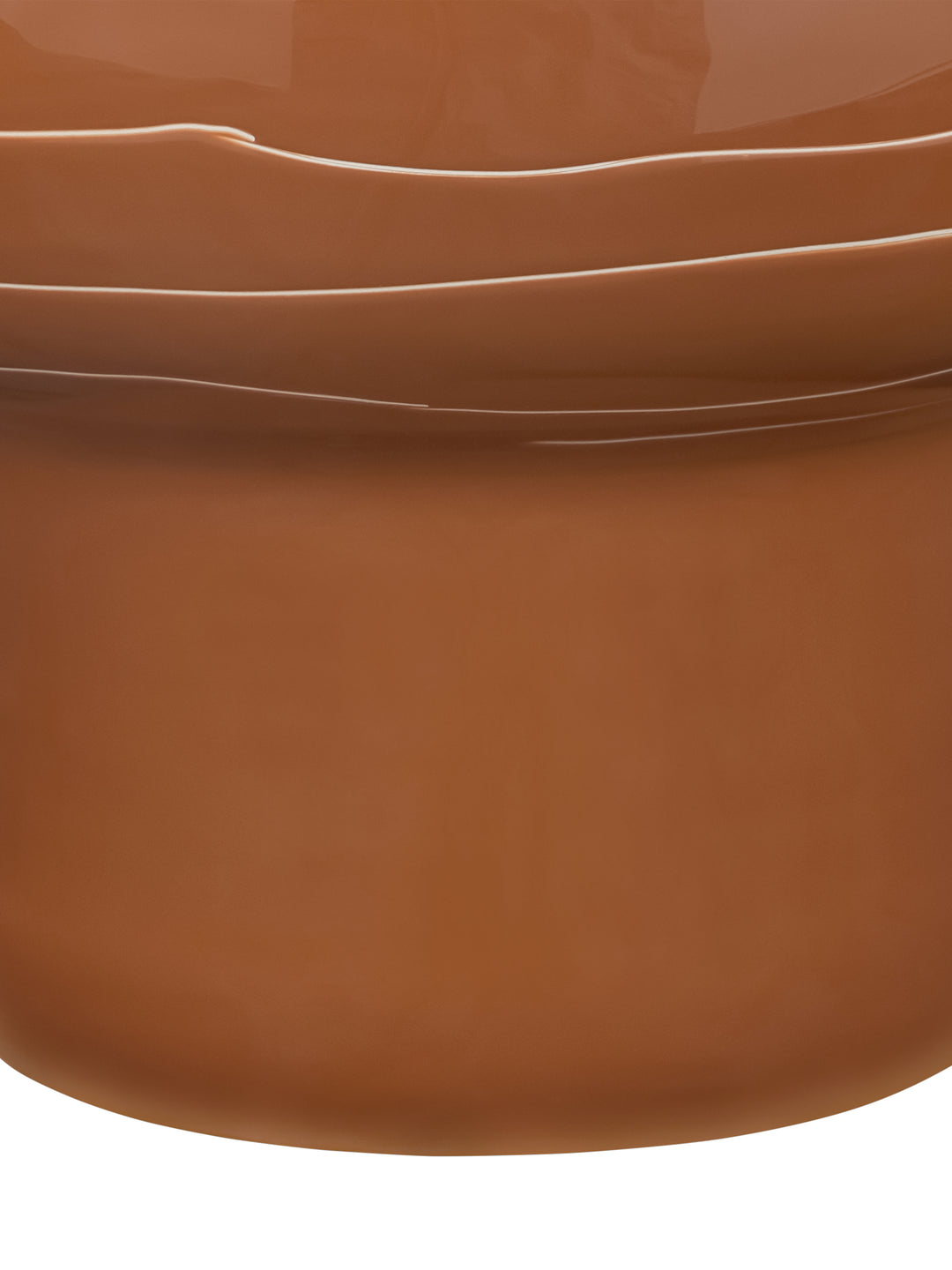 Alvera Terracotta Wide Enamel Stripe Vase