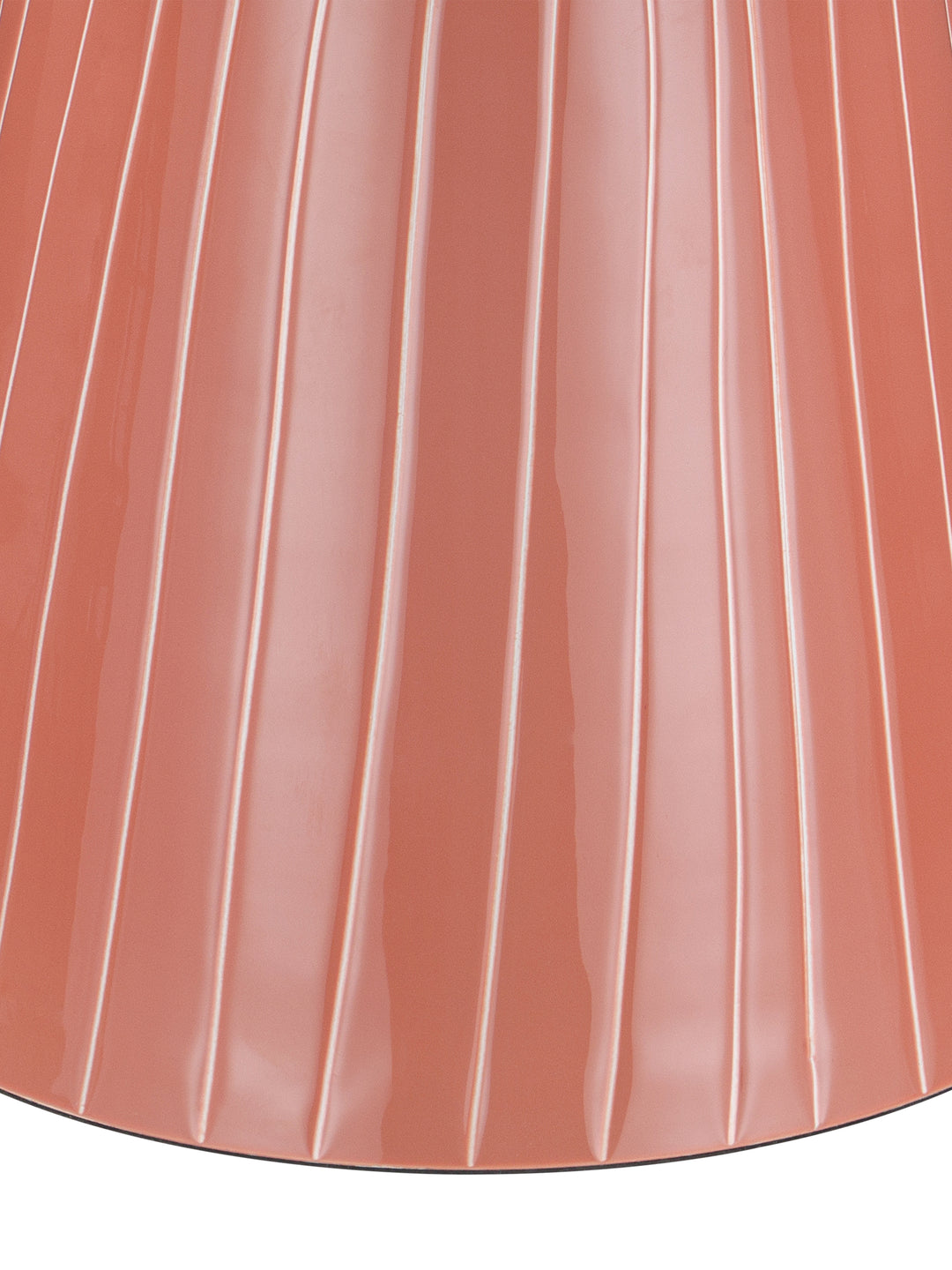 Alvera Coral Stripe Enamel Side Table