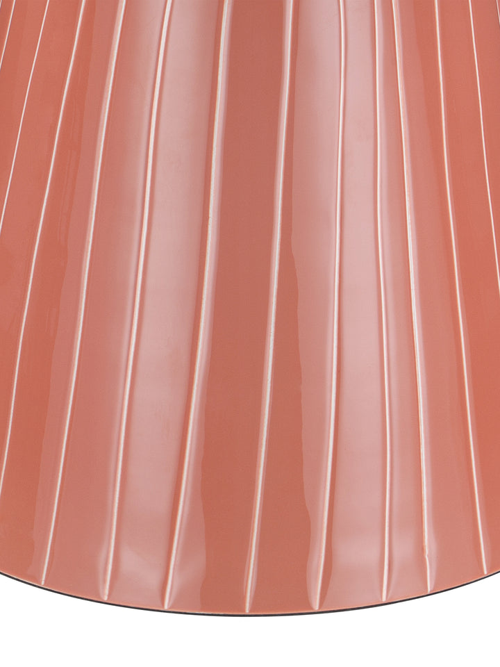 Alvera Coral Stripe Enamel Side Table