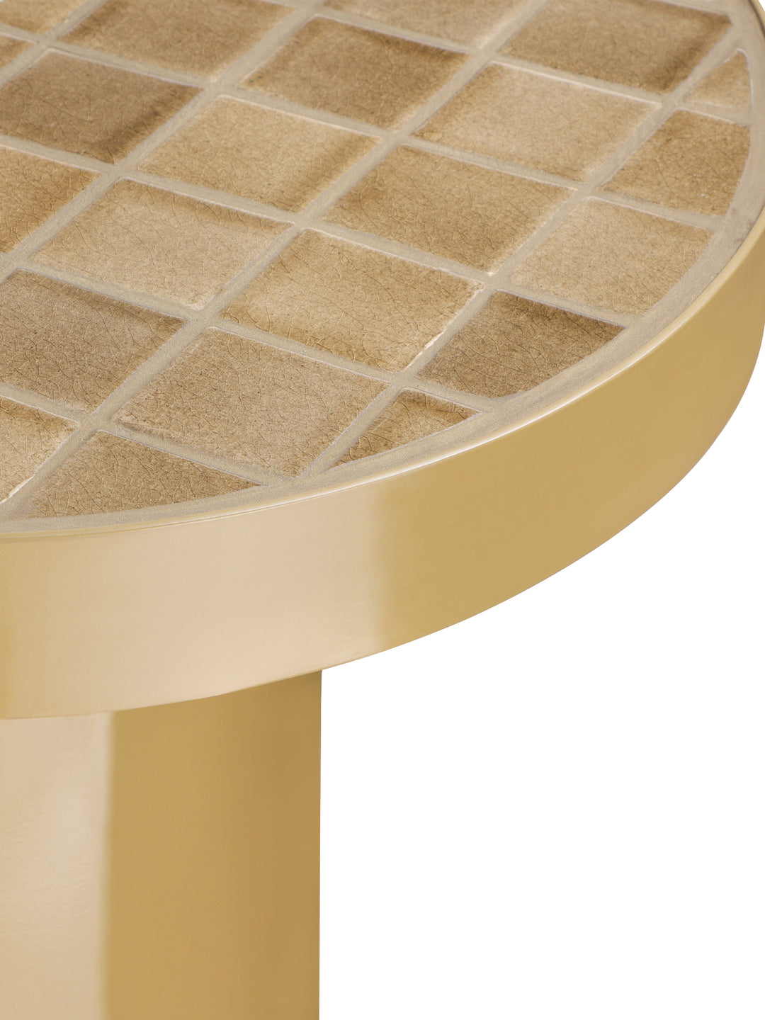 Navero Ceramic Tiled Top Side Table