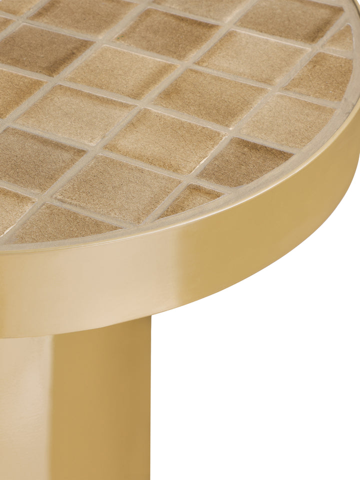 Navero Ceramic Tiled Top Side Table