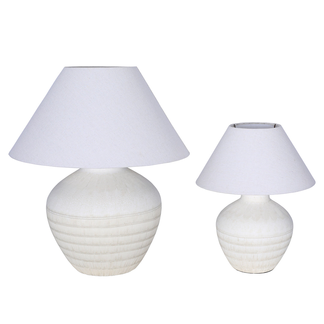 Virelle Ceramic Large Table Lamp - White