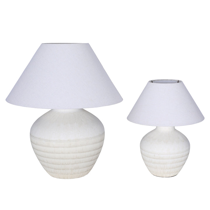 Virelle Ceramic Large Table Lamp - White