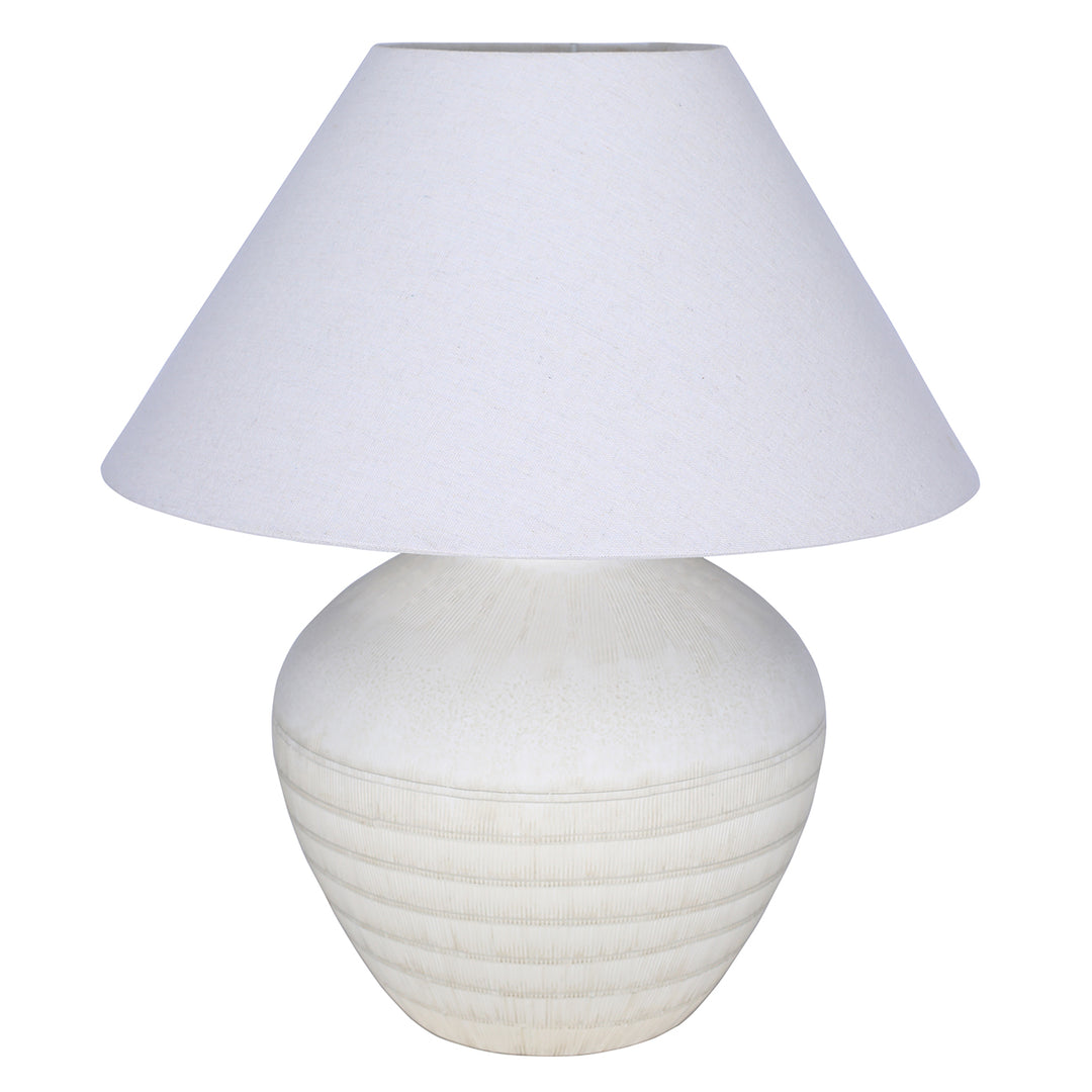 Virelle Ceramic Large Table Lamp - White