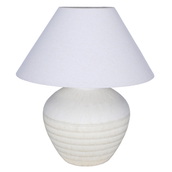 Virelle Ceramic Large Table Lamp - White