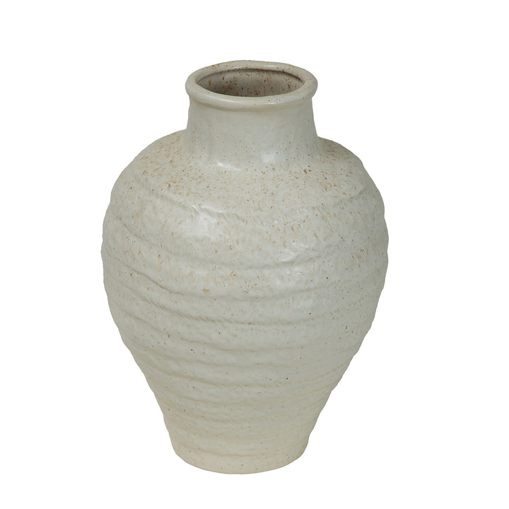 Alba Speckled Glaze Ceramic Vase 33cm - Ivory