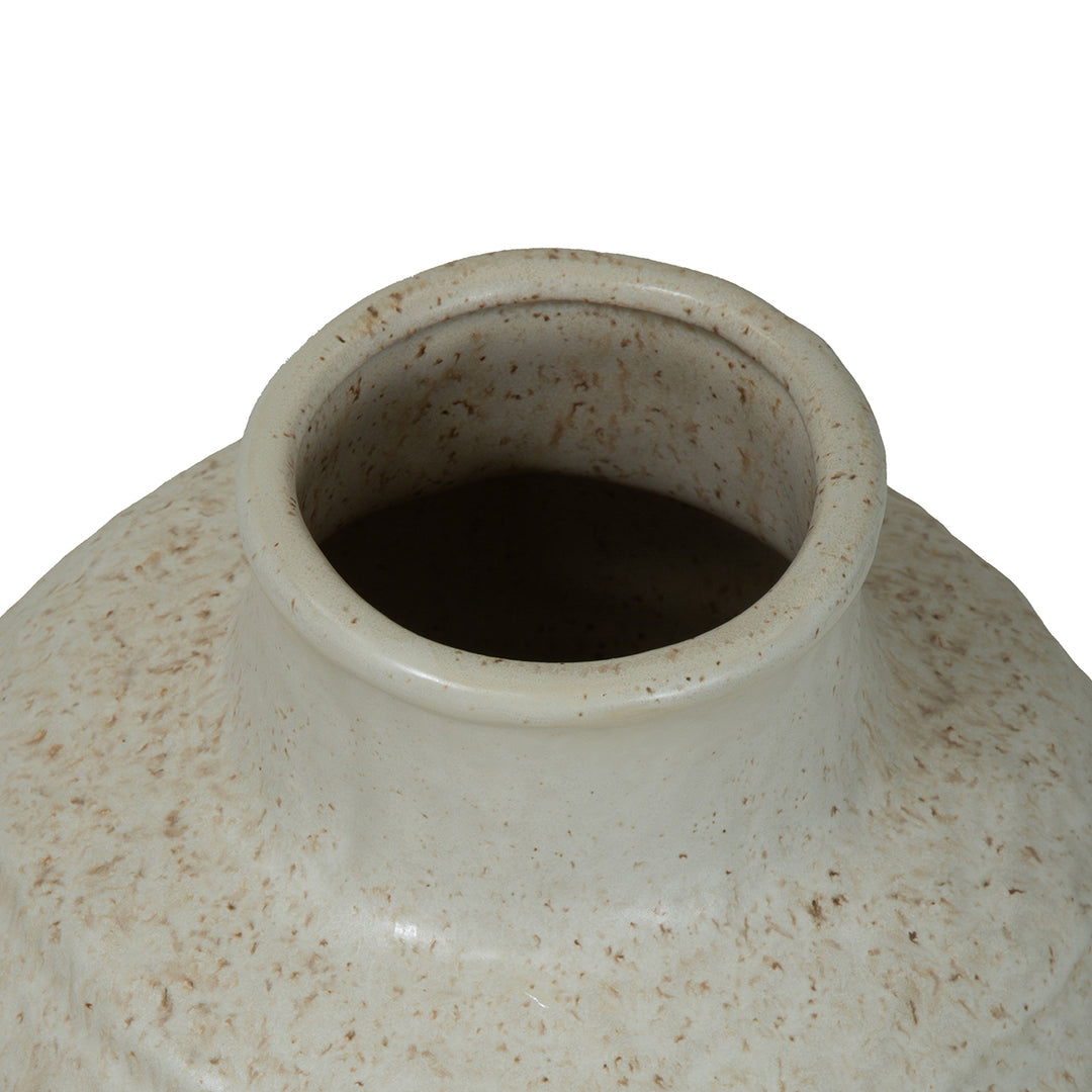 Alba Speckled Glaze Ceramic Vase 33cm - Ivory