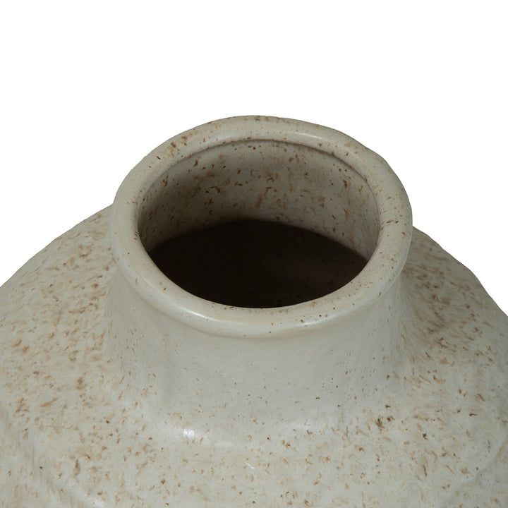 Alba Speckled Glaze Ceramic Vase 33cm - Ivory