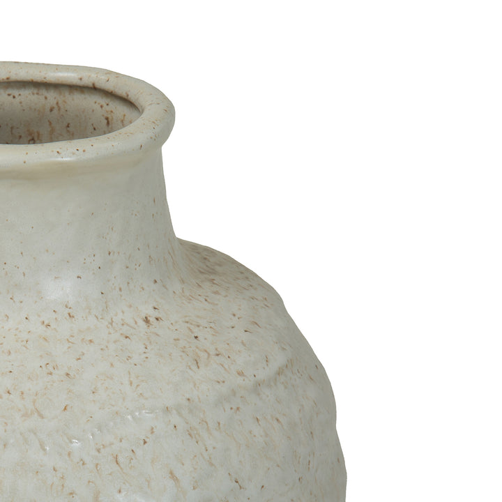 Alba Speckled Glaze Ceramic Vase 33cm - Ivory