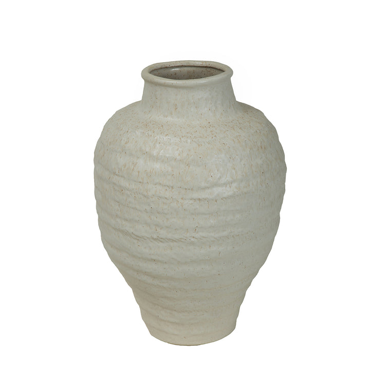 Alba Speckled Glaze Ceramic Vase 41.5cm - Ivory