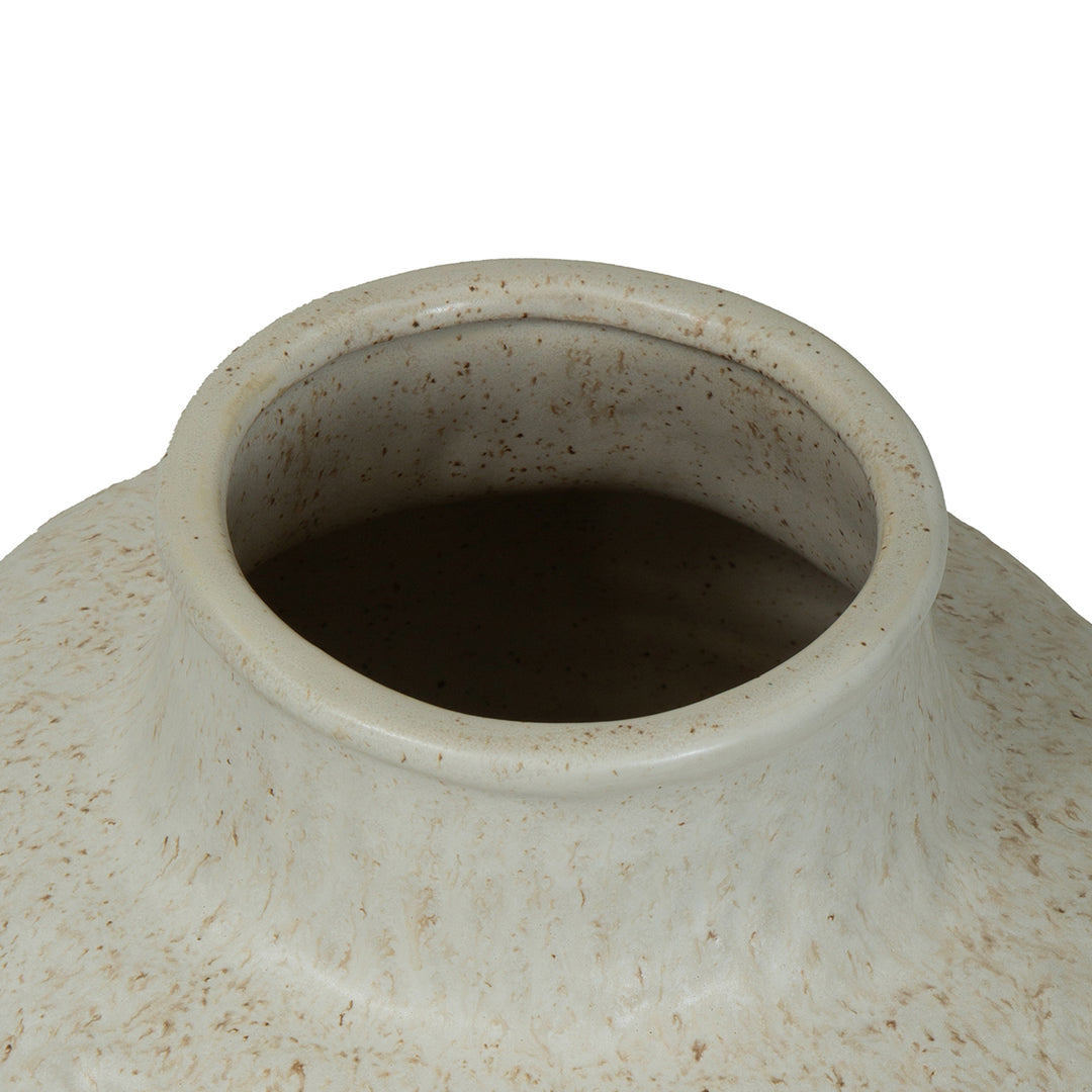 Alba Speckled Glaze Ceramic Vase 41.5cm - Ivory
