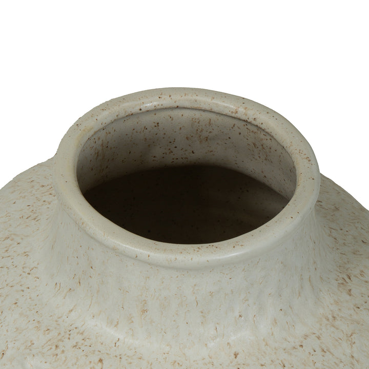 Alba Speckled Glaze Ceramic Vase 41.5cm - Ivory