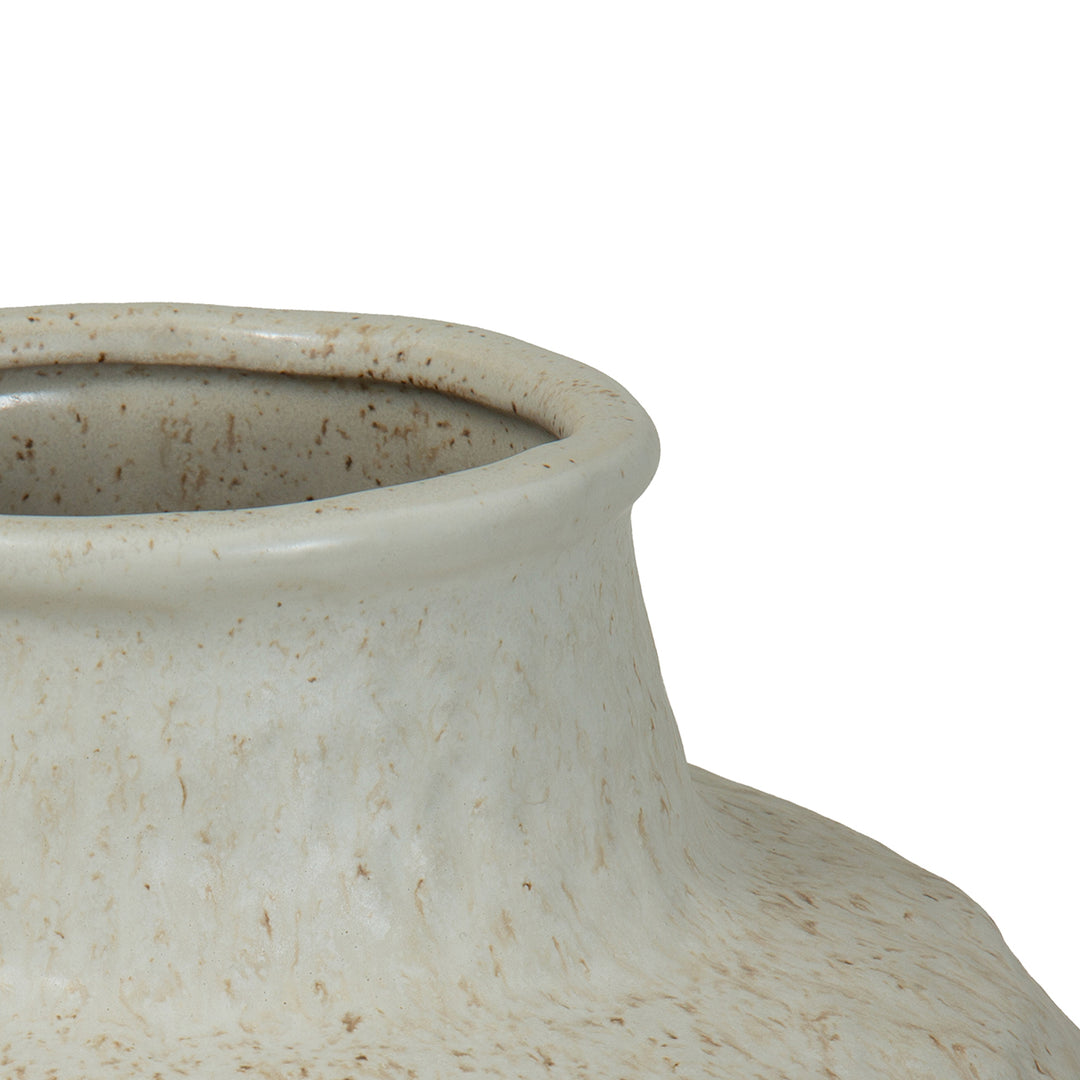 Alba Speckled Glaze Ceramic Vase 41.5cm - Ivory