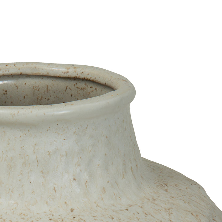 Alba Speckled Glaze Ceramic Vase 41.5cm - Ivory