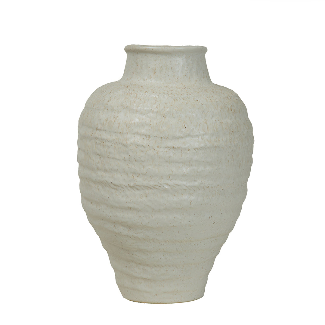 Alba Speckled Glaze Ceramic Vase 41.5cm - Ivory