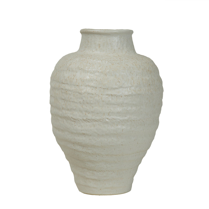 Alba Speckled Glaze Ceramic Vase 41.5cm - Ivory