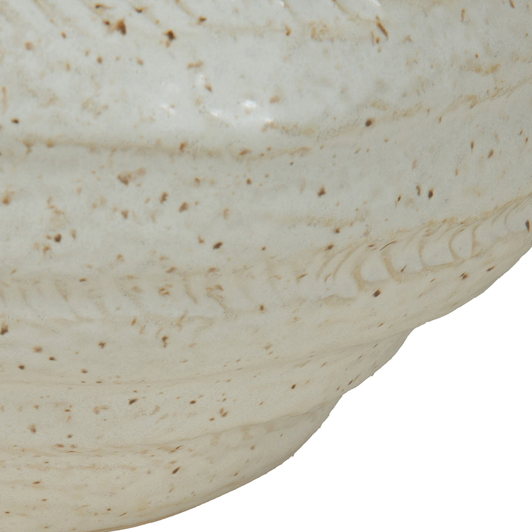 Alba Speckled Glaze Ceramic Vase 16cm - Ivory