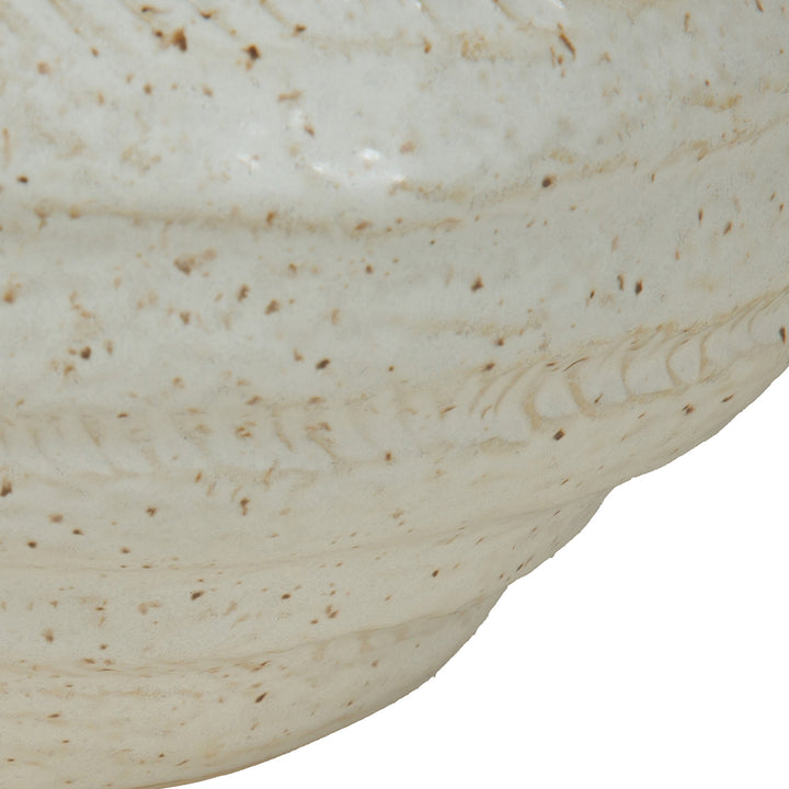 Alba Speckled Glaze Ceramic Vase 16cm - Ivory